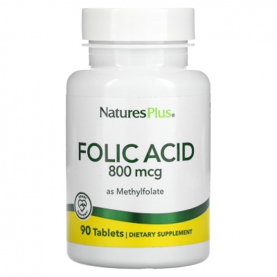 Витамины Natures Plus Folic Acid 800 мг 90 таблеток