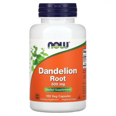 Корень одуванчика NOW Dandelion Root 500 мг 100 капсул